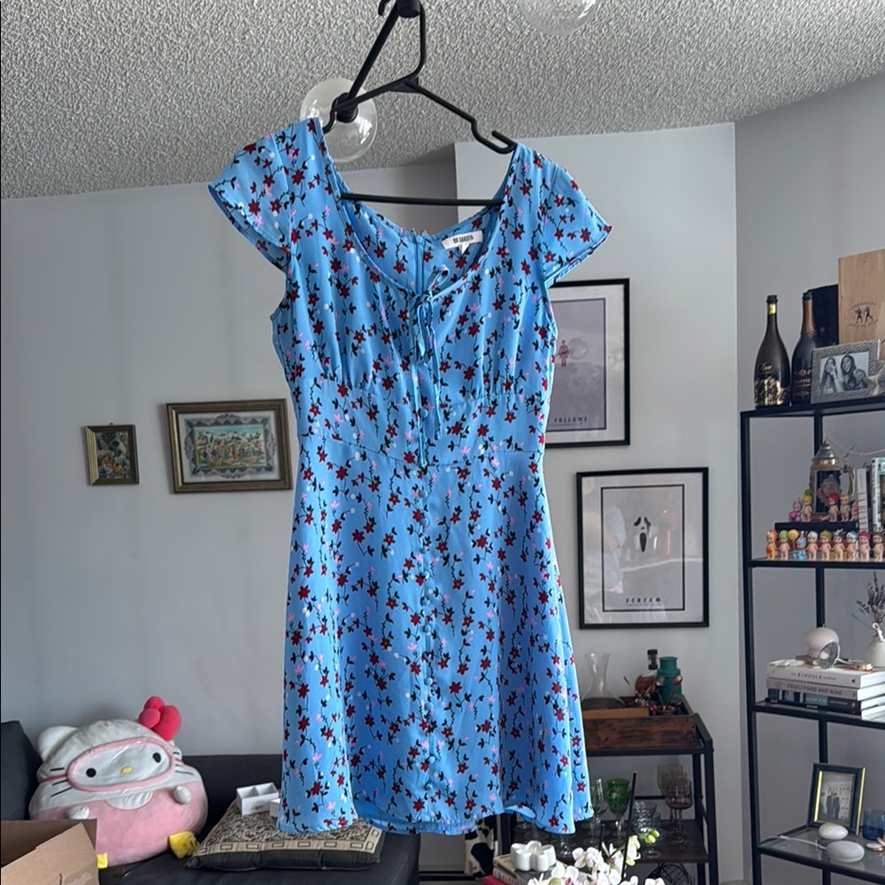 Blue Floral Dress - Picture 2 of 6